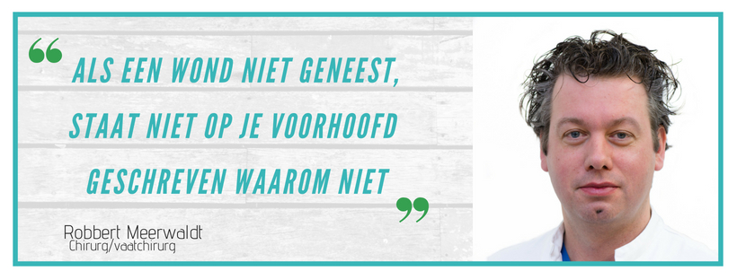 Quote en foto Robbert Meerwaldt: 'Als een wond niet geneest, staat niet op je voorhoofd geschreven waarom niet'